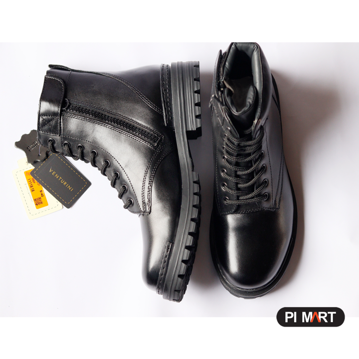 Bikers Genuine Leather boots , High Quality Zipper Bikers Boots for man