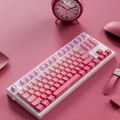 135 Keys Strawberry Pink Side Print PBT Keycaps Double Shot Shine Through Keycaps Cherry Profile for Cherry MX Switches Keyboard. 