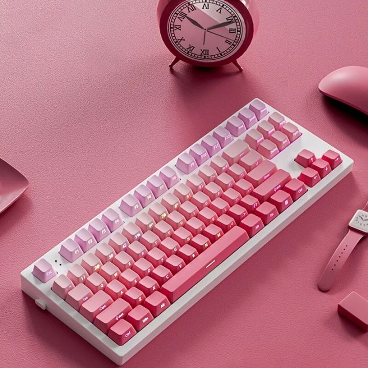 135%20Keys%20Strawberry%20Pink%20Side%20Print%20PBT%20Keycaps%20Double%20Shot%20Shine%20Through%20Keycaps%20Cherry%20Profile%20for%20Cherry%20MX%20Switches%20Keyboard%20-%20Image%203
