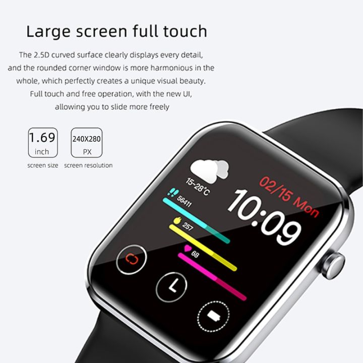 LYKRY%20Smart%20Watch%20P15%20Men%201.69inch%20Full%20Touch%20IP67%20Waterproof%20Long%20Standby%20Women's%20Watches%20Fitness%20Tracker%20PK%20P8%20plus%20For%20xiaomi%20-%20Image%204