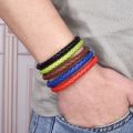 Classic Men Leather Bracelet Multicolor Stainless Steel Magnetic Button Braided Bangle Bracelet Valentine'S Day Jewelry Gifts. 