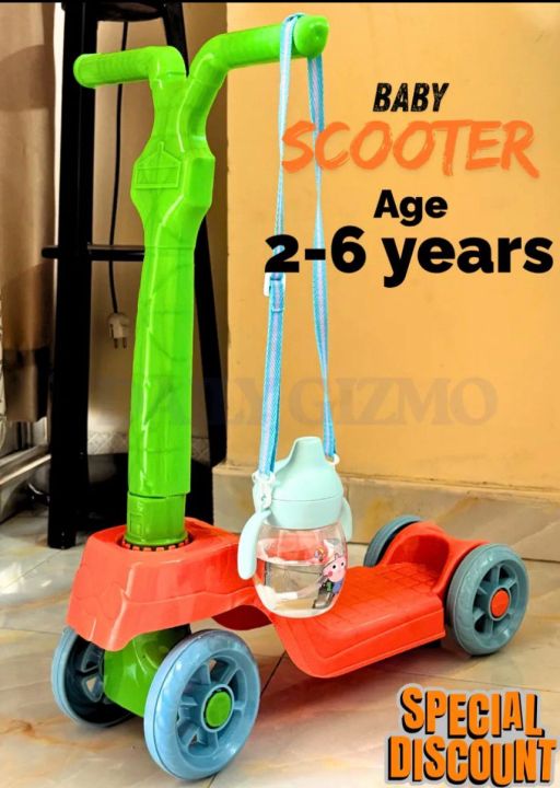 Scutter Baby Colorful Baby Scooter – 3-Wheel Balance Ride for Kids (Durable Plastic ...