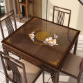 Chinese eco-friendly transparent table mat pvc soft glass Eight Immortals tablecloth waterproof oil non-washing and anti-scald square table square. 