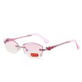 Ahora Rimless Riamond Cutting Reading Glasses Women Anti Blue Light Computer Eyeglasses Female With Diopter +1.0 1.5 2.0 2.5 3.5.