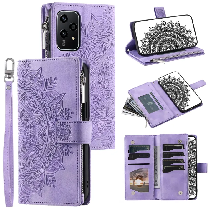 %EF%BC%88COD%20Available)Multi-Card%20Totem%20Zipper%20Leather%20Phone%20Case%20For%20Honor%20200%20Lite%20-%20Image%207