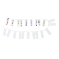 2 Piece Piano Note Sticker Button Strip Silicone Color Universal White (PVC Box) 61 Keys.