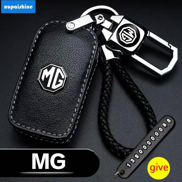 Key Cover Mg Keychain Classic Leather Key Cover Compatible For MG