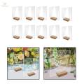10Pcs Clear Acrylic Place Cards Table Numbers Table Seating Cards DIY Practical Durable for Birthday Reception Centerpiece Dinner Food Signs. 