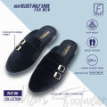 Velvet Half Shoe For Men Black -Loffer.