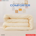 Cream Colour Lightweight King Comforter - Stylish and Comfortable Perfect for Winter Nights - Easy Maintenance. 