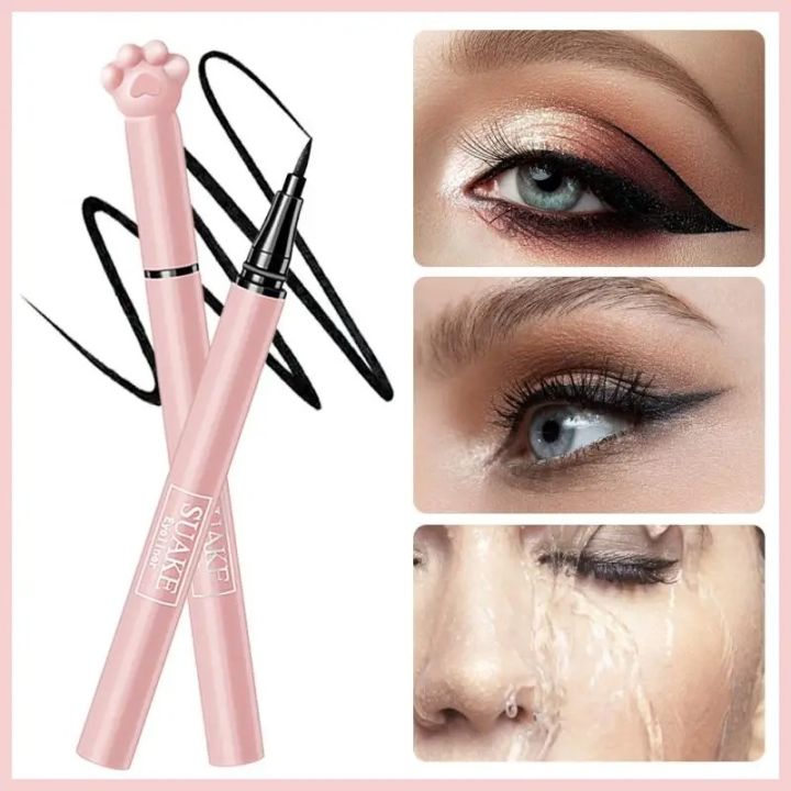 Waterproof Eyeliner Black Brown Liquid Pen Fast Drying And Long-lasting Eyeliner Cute Cat's Claw Pen Girl Cosmetics