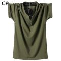2022 Summer Black T-shirt Men 5XL 6XL 7XL 8XL Plus Size Men T Shirt Cotton Short Sleeve T Shirts Men V Neck Casual Solid Tee Top.