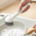 2-in-1 Liquid Soap Dispenser Cleaning Brush with Long Handle - Imported Kitchen Dishwashing Scrub Brush Kitchen Brush, Dishwashing Brush, Soap Dispenser Brush, Pot Cleaning Brush, Magic Cleaning Brush, Imported Kitchen Tools.