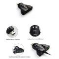 H-MENT Virtual 7.1 Channel Audio Sound Card Adapter For Laptop PC Mic 3.5mm Interfaces USB Mic Speaker Adapter Simple Use. 