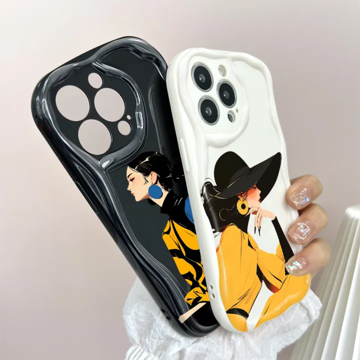 Jizetin%20for%20Redmi%2013%20Xiaomi%20Poco%20M6%204G%20Back%20Cover%20Fashion%20Queen%20Cream%20Wavy%20Edge%20Soft%20Silicone%20Phone%20Case%20-%20Image%209