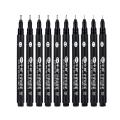 BRADOO- Sipa 8Pcs Black Thin Liner Pens Mini Liner Fineliner Drawing Pens for Artist Illustration Technical Drawing Office Documents.