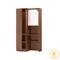 Modern Single Door Almirah and Two Shelves With Mirror | Book Shelf | Shelves | Mirror by Family Furniture.