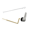 Toilet Handle Brass Lever Flush Replacement Kit Chain(Side Mount).