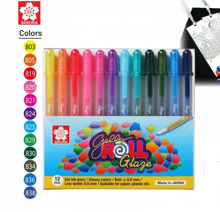 Sakura%20Gelly%20Roll%20Glaze%20Pens%20Set%20of%2012%20Colour%20-%20Image%202
