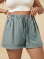 Everyday Cotton Crepe Shorts for Women. 