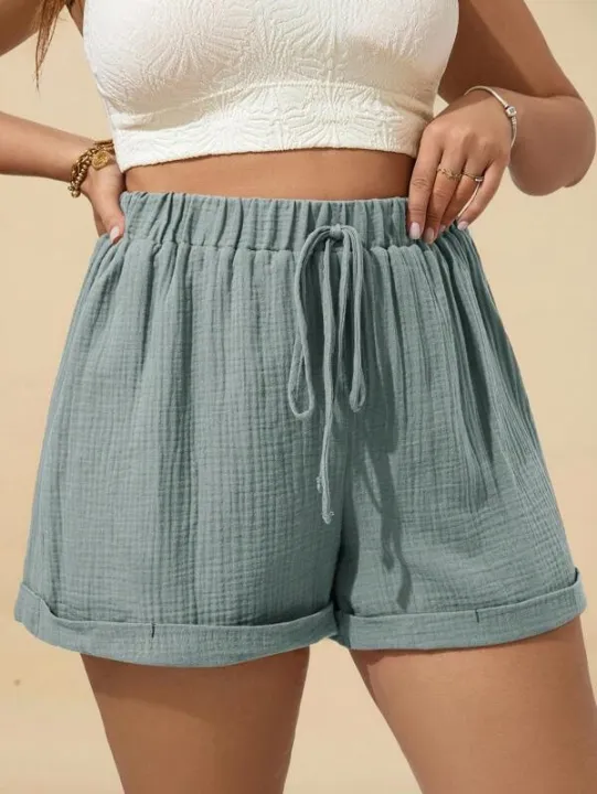 Everyday%20Cotton%20Crepe%20Shorts%20for%20Women%20-%20Image%205