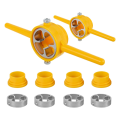 6Pcs NPT Die Set, PVC Thread Maker Tool, Pipe Threader Plumbing Tool, Manual NPT Round Die Set for PVC Pipe, Yellow.