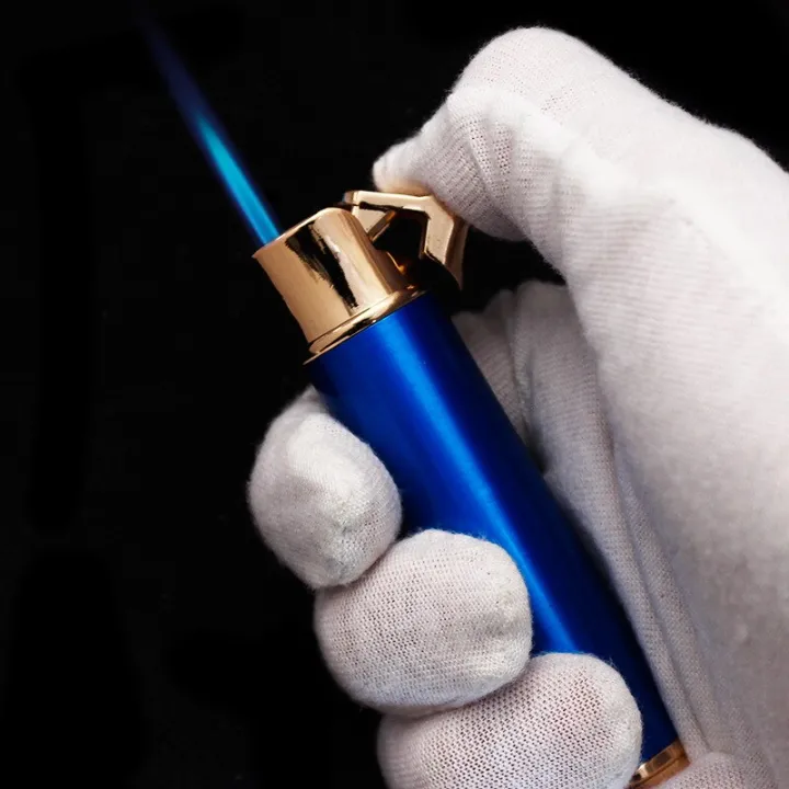 Cigar%20Lighters%20Windproof%20Blue%20Flame%20Jet%20Torch%20Lighter%20Refillable%20Butane%20Gas%20Metal%20Lighter%20For%20Men%20Gadget%20-%20Image%203