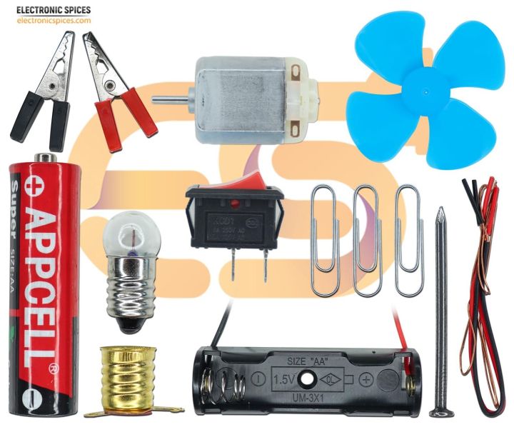 DIY Kids Science School Projects Experiment Kits Light Bulb and Fan Electric Circuit Physics