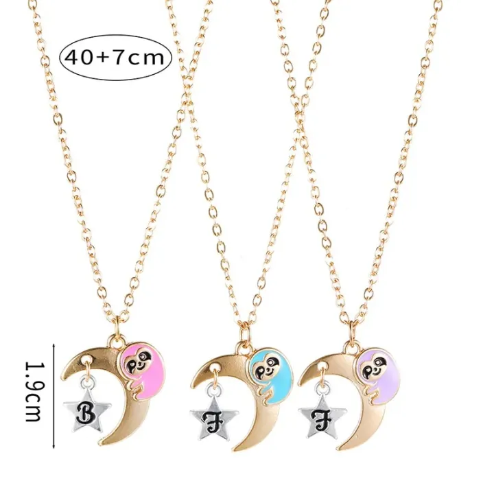 Qpeach%203Pack%20Heart%20Flower%20Butterfly%20Star%20Glitter%20Pendant%20Best%20Friend%20Girls%20BFF%20Necklace%20of%203%20for%20Kids%20Friendship%20Jewelry%20Gifts%20-%20Image%206