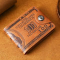 Men Mini Wallet Man Dollar Purse Card Bag Leather Bag Student Zero Wallet Personality Men's Short Wallet Card Holder.