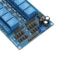 Relay module board 16-channel 12V relay interface control card with optocoupler protection. 