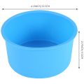 Silicone Mini Cake Molds 4 Inch Round Baking Pan Non-Stick Silicone Baking Mold Bakeware Pan Reusable Blue, Set of 6. 