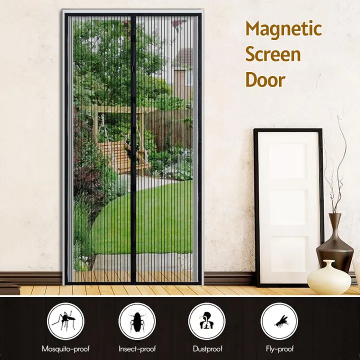 Migeet%20Screen%20Door%2039.4%20*%2082.7%20Inches%20Mesh%20Curtain%20Mosquito%20Net%20with%20Adhesive%20Tape%20and%20Thumbtacks%20Preventing%20Mosquito%20Insects%20Flies%20for%20Bedroom%20Baby%20Room%20Patio%20Balcony%20(Black)%20-%20Image%207