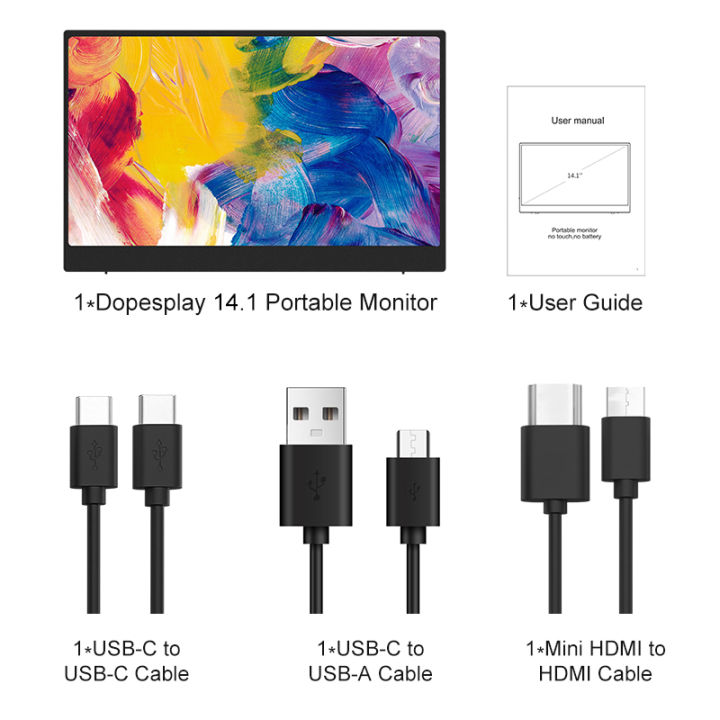 Dopesplay%20Portable%20Monitor%2014.1%20Inch%201080P%20FHD%20USB-C%20Laptop%20External%20Second%20Screen%20HDMI%20Gaming%20IPS%20Computer%20Display%20Ps4%20Ps5%20-%20Image%205