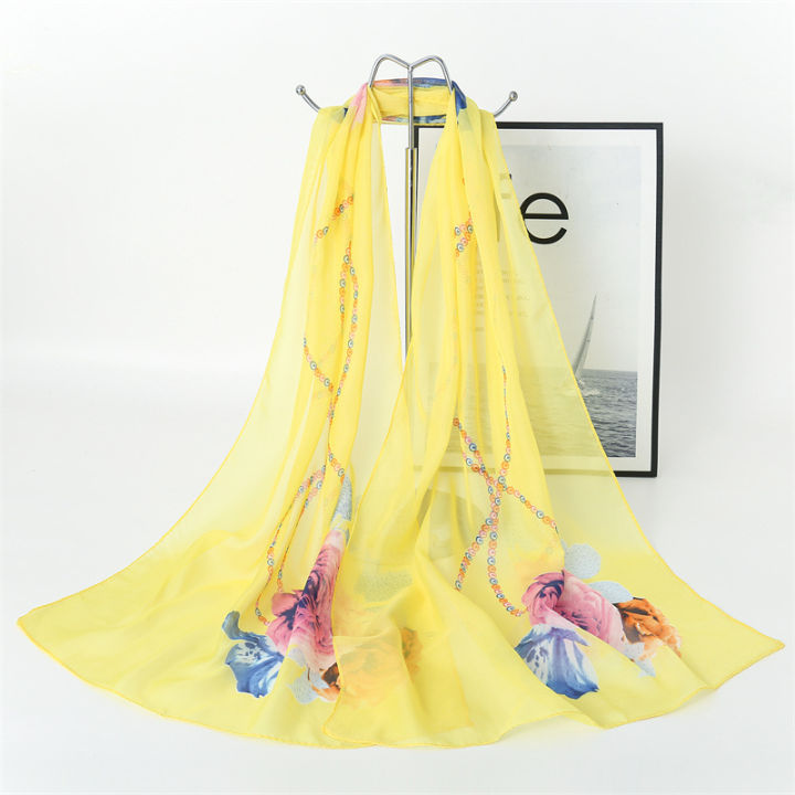 2024%20Summer%20New%20Women's%20Lucky%20Bird%20Girl%20Chiffon%20Long%20Silk%20Scarf,%20Yiwu%20Small%20Scarf,%20Flower%20Scarf,%20Scarf,%2038%20Festival%20-%20Image%208