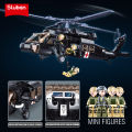 692PCS Military UH-60L Medical Rescue Aircraft Building Blocks Black Hawk Helicopter Model Bricks Kits Kids DIY Toy Holiday Gift.