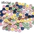 100pcs 9mm Mixed 4 Hole Wooden Buttons For Clothing Decorative Sewing Button Accessories Scrapbooking Crafts Home Decor. 