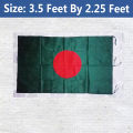 Premium 3.5ft x 2.25ft National Flag Bangladesh Factory Direct Supply Set B Potaka China Garment Clothing for Any Professional Project Activity Realize Patriotism Respect Victory or Independence Day Stationery Craft Green Red Color-Great Gift Item. 