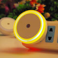 Auto On/Off Mini Wall LED Night Light Round Shape Smart LED Dim light with Light Sensor Bulb Plug & Play for Bedroom, Bathroom Hallway Pathway Toilet Energy-Saving Night Light Nightlight (US plug). 