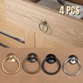 【Limited edition】 4pcs Circular Handle DrawerZinc Alloy Hanging Ring Dressing Table Drawer Knob Cabinet Door Handle Hardware Pull Ring. 