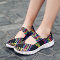 Plus size women's shoes summer hand-woven shoes flat light women's shoes Korean version breathable sandals athleisure single shoes trend.