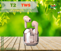 T2 TWS Transparent Wireless Bluetooth 5.3 Earbuds with Transparent Shell Hands-Free Calling Headset High-Fidelity Stereo Headphones In-Ear Active Noise Cancelling Earpieces. 