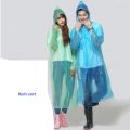 Fashion Women Man Raincoat Thickened Waterproof Rain Poncho Coat Adult Clear Transparent Camping Hoodie Rainwear Suit.