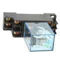 2X HH52P DC 24V Coil DPDT 8 Pins Electromagnetic Relay with DYF08A Base, Black+ Clear Blue. 
