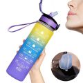 1 Liter Motivational Water Bottle with Straw Noozle with Time Marker Leakproof Sports Water Bottle for Gym Camping Tour. 