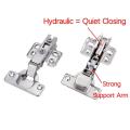 20 Piece Cabinet Hinges Stainless Steel Cupboard Door Hinge Hydraulic Buffer Damper Soft Close Kitchen Furniture Full/Half/Embed.