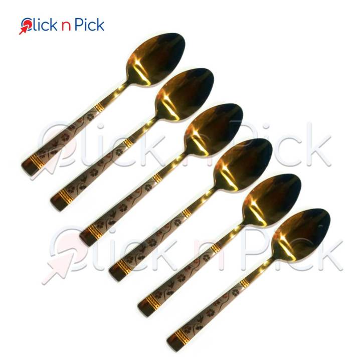 Stainless Steel Spoon Set Gold Premium Quality