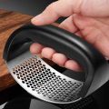 Garlic Press Cutter , Stainless Steel & Black Garlic Press Metal Ginger Garlic Chopper Crusher Garlic Cutter Creative Hand Press Garlic Tools Kitchen Gadgets..