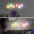 Touch Sensitive RGB Colorful Wall-Mounted Hexagon LED DIY Geometry Hex Light Panels Remote for Bedroom Living Room. 