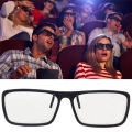 Clip-On Type Circular Passive Polarized 3D Glasses For TV 3D Cinema 0.22mm. 